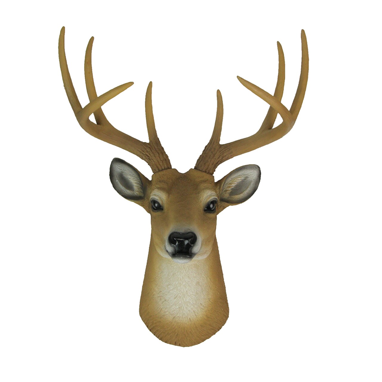 Deer Head Buck Horns Wall Mounted Antler Trophy Faux Taxidermy Sculpture